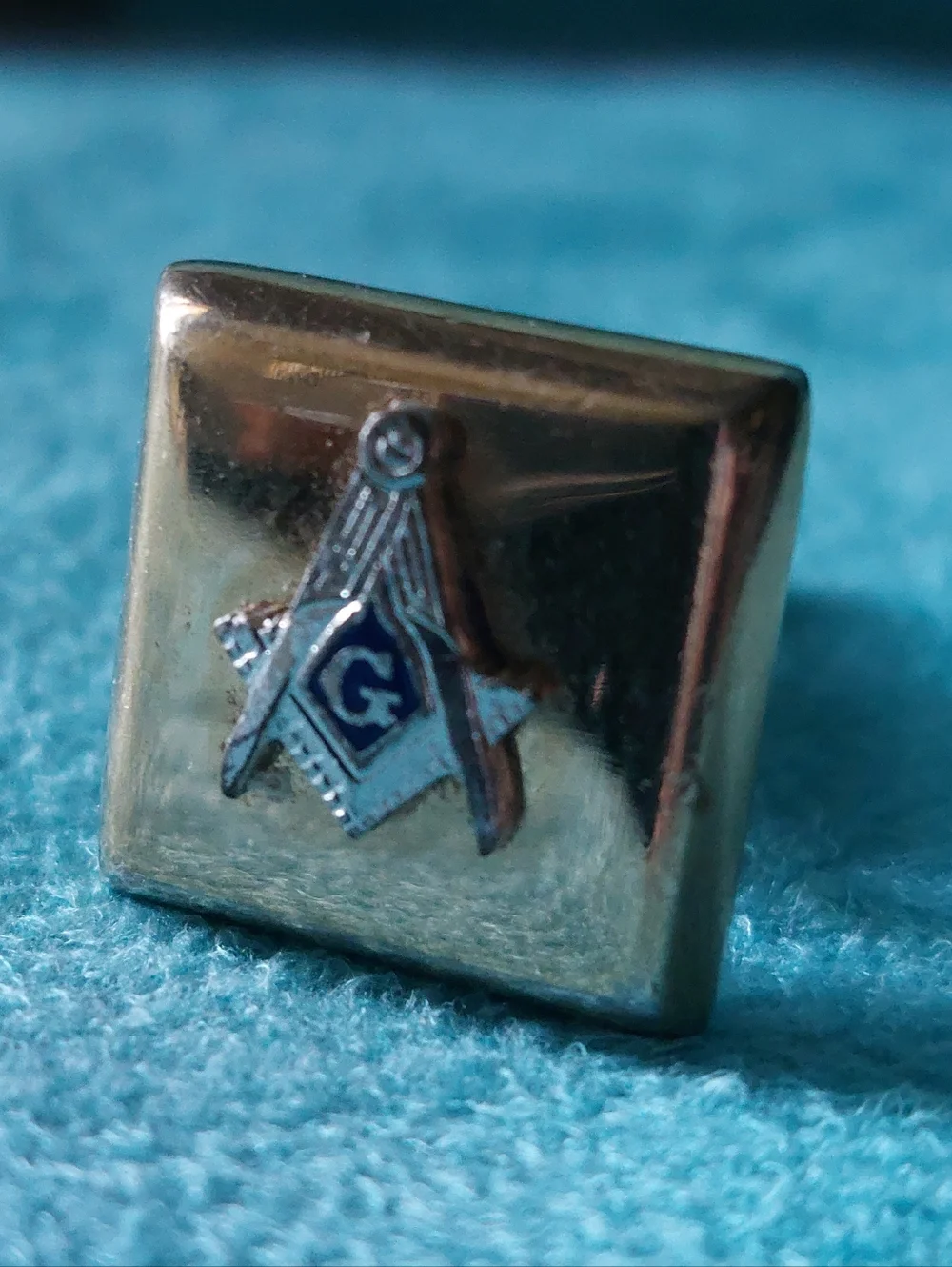 Freemason Cufflinks, Lot of Two Pairs, Brands Hickock & Foster Goldtone, Vintage